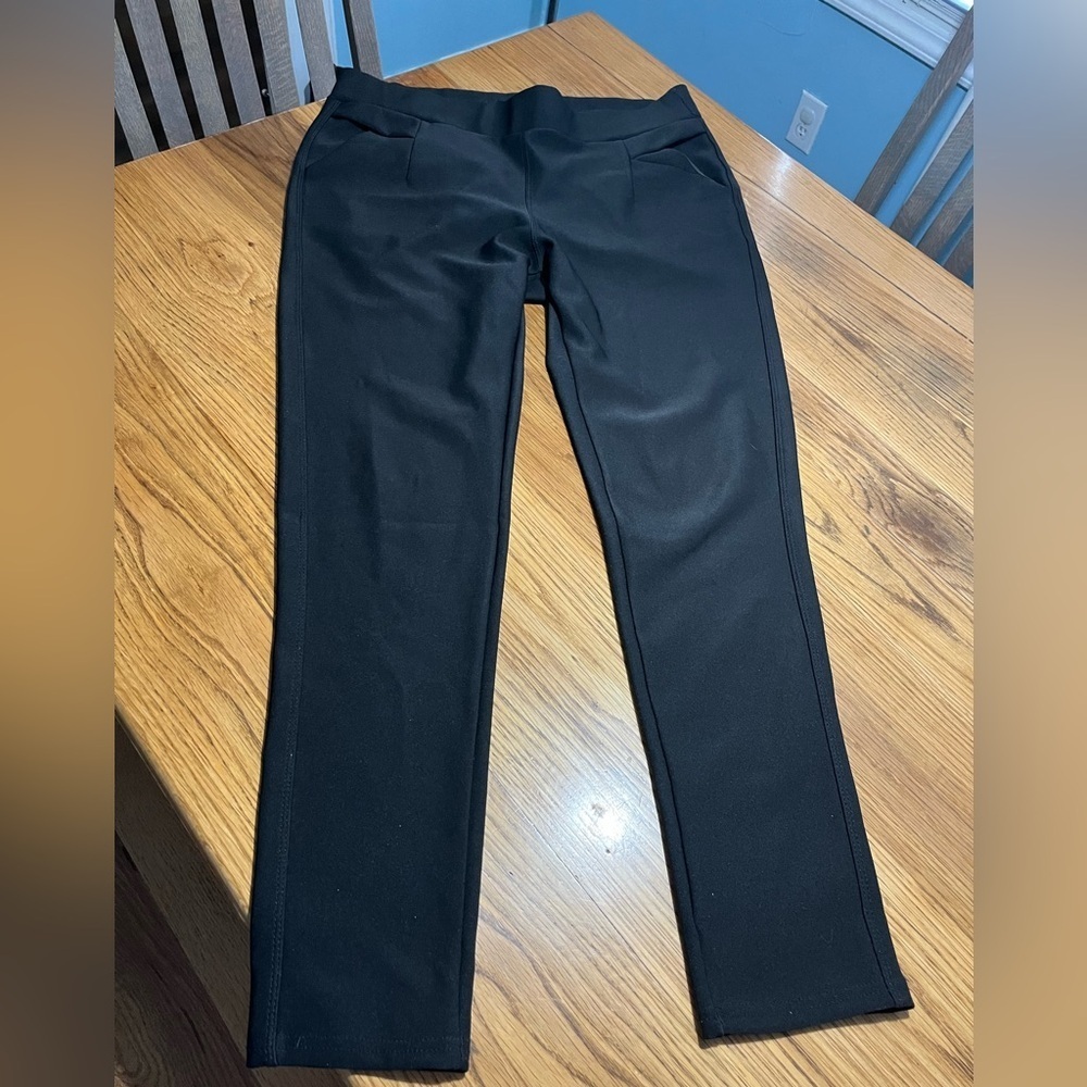Kay Unger Black Pull-On Tummy Control Ankle Pants | Slim Fit Size 1X Trousers